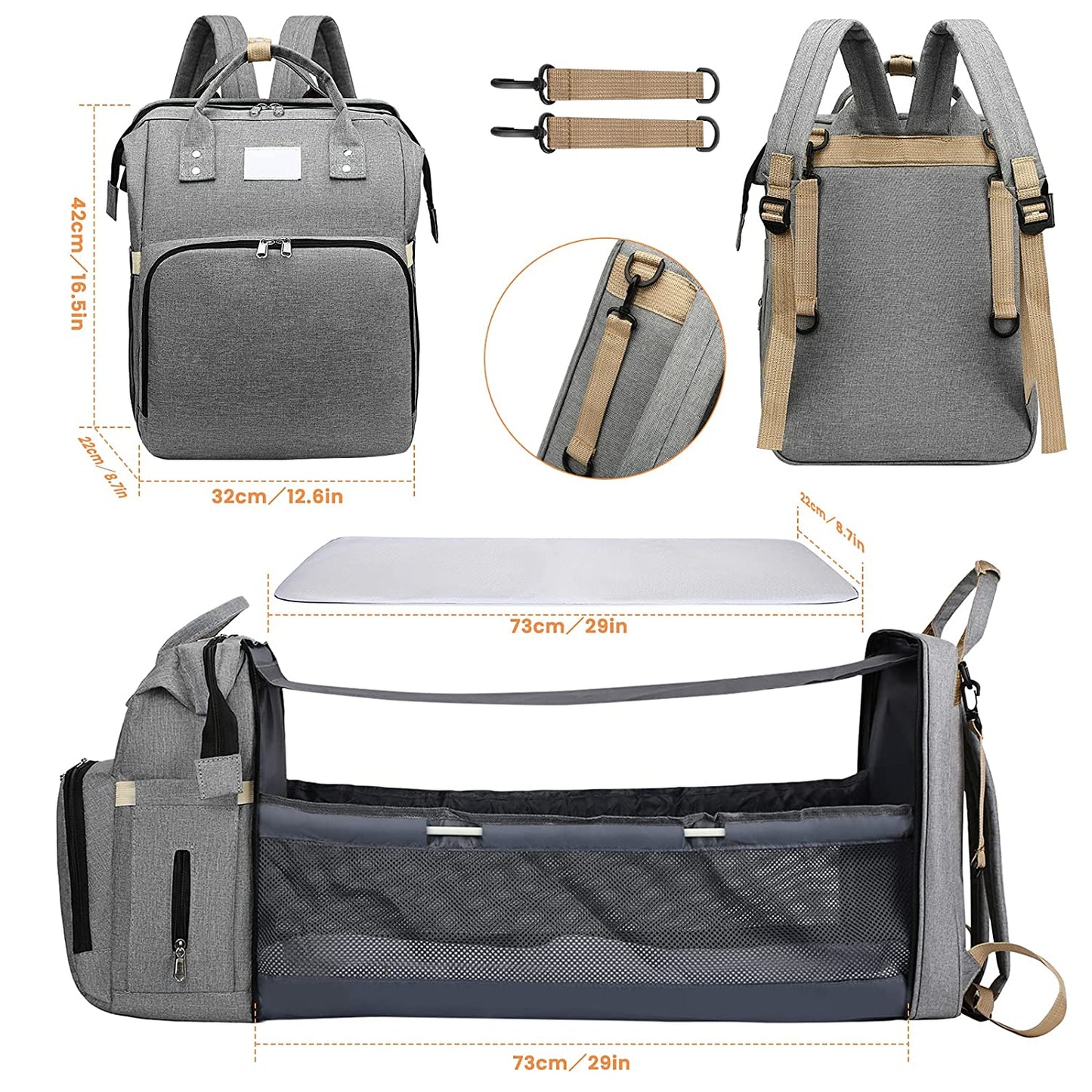 Sac à langer portatif | Berceau de voyage BabyNappy™ - Banks Barthelemy