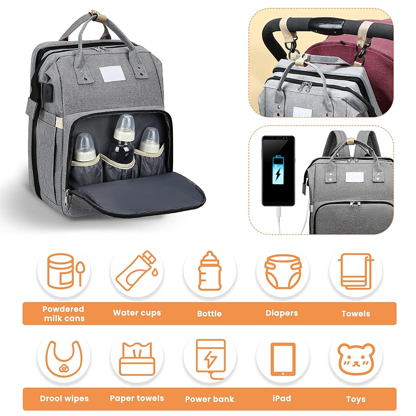 Sac à langer portatif | Berceau de voyage BabyNappy™ - Banks Barthelemy