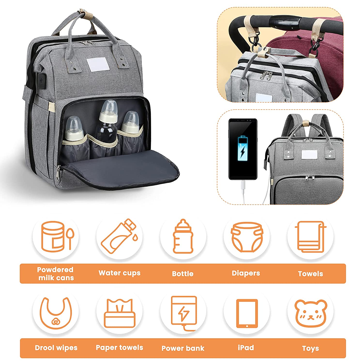 Sac à langer portatif | Berceau de voyage BabyNappy™ - Banks Barthelemy