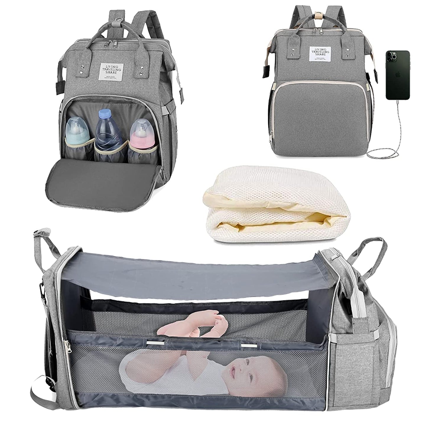 Sac à langer portatif | Berceau de voyage BabyNappy™ - Banks Barthelemy