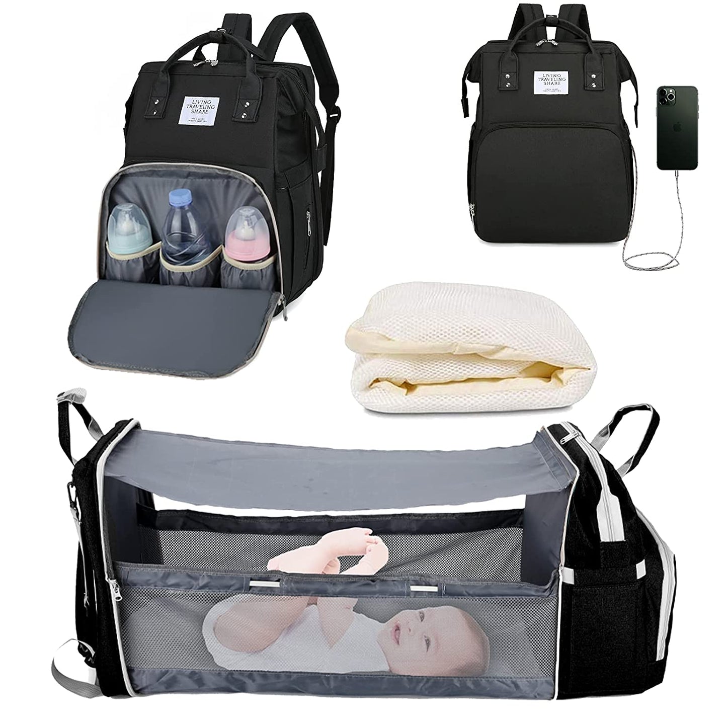 Sac à langer portatif | Berceau de voyage BabyNappy™ - Banks Barthelemy
