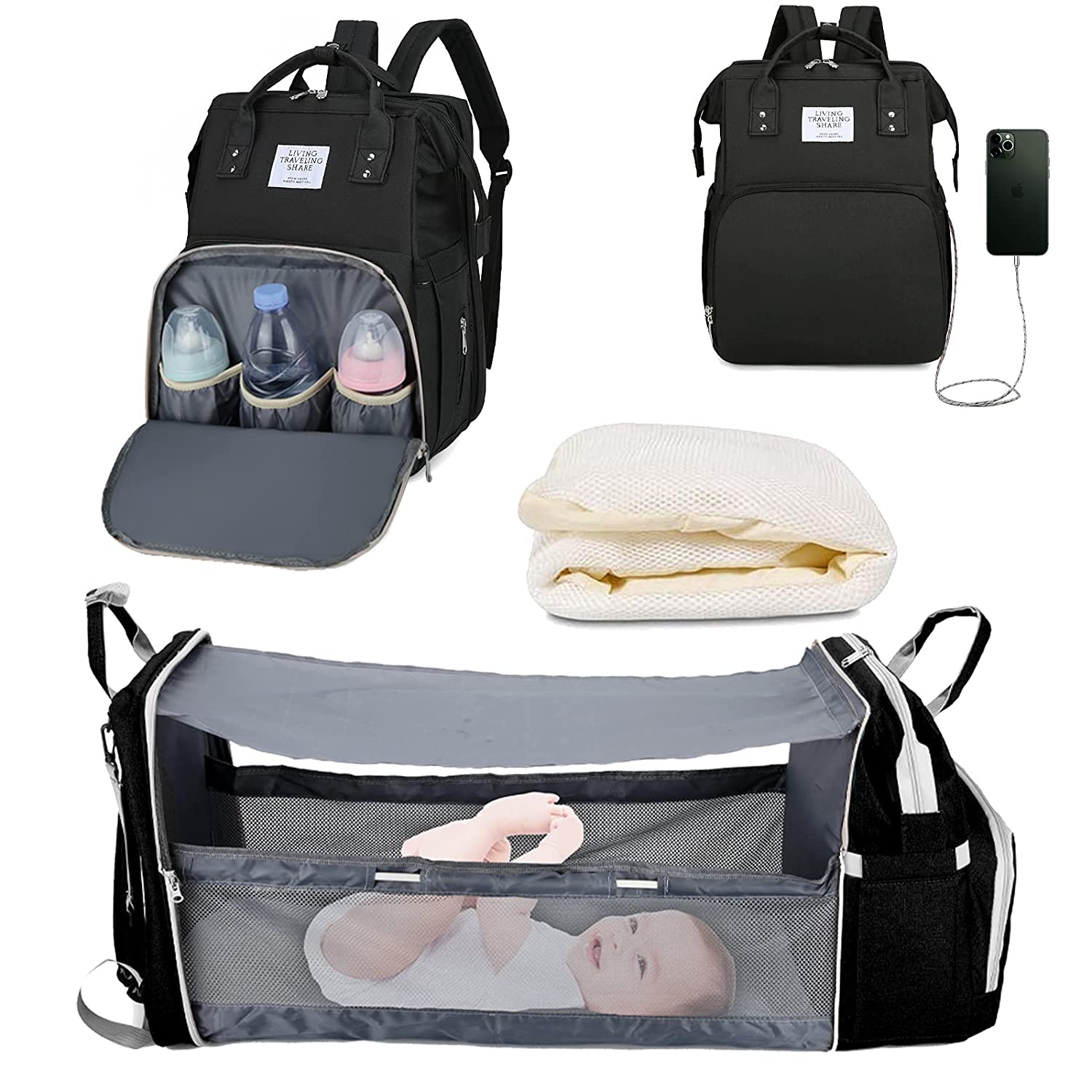 Sac à langer portatif | Berceau de voyage BabyNappy™ - Banks Barthelemy